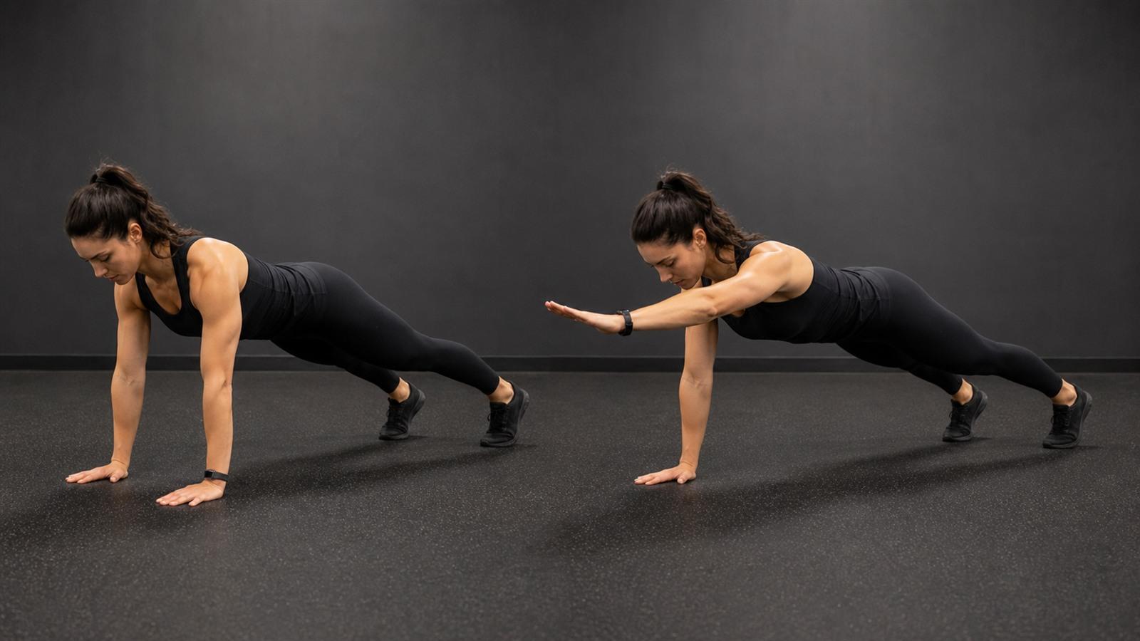 Plank Arm Raises combined movement thumbnail